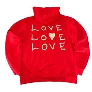Shawn Mendes Hoodie XL Red Love Love Love On The Road Again Tour Merch NEW *spot